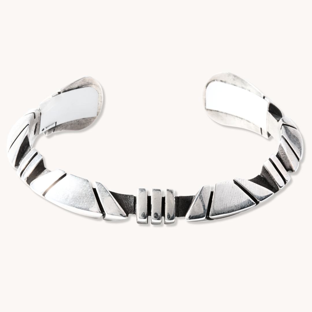 Hand-Cut Geometric Stackable Bracelet
