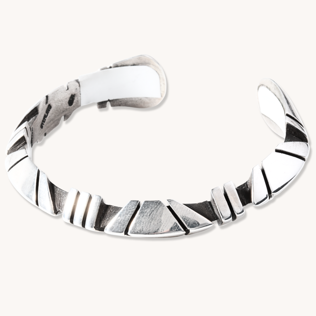 Hand-Cut Geometric Stackable Bracelet