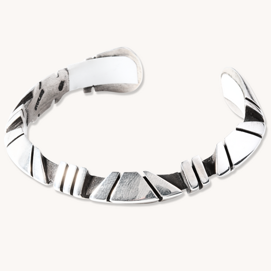 Hand-Cut Geometric Stackable Bracelet