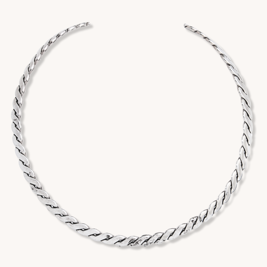 Braided Bar Choker Necklace