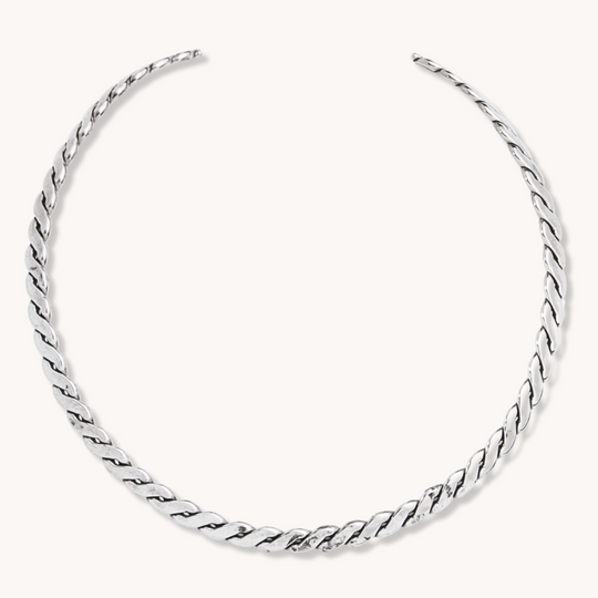 Braided Bar Choker Necklace