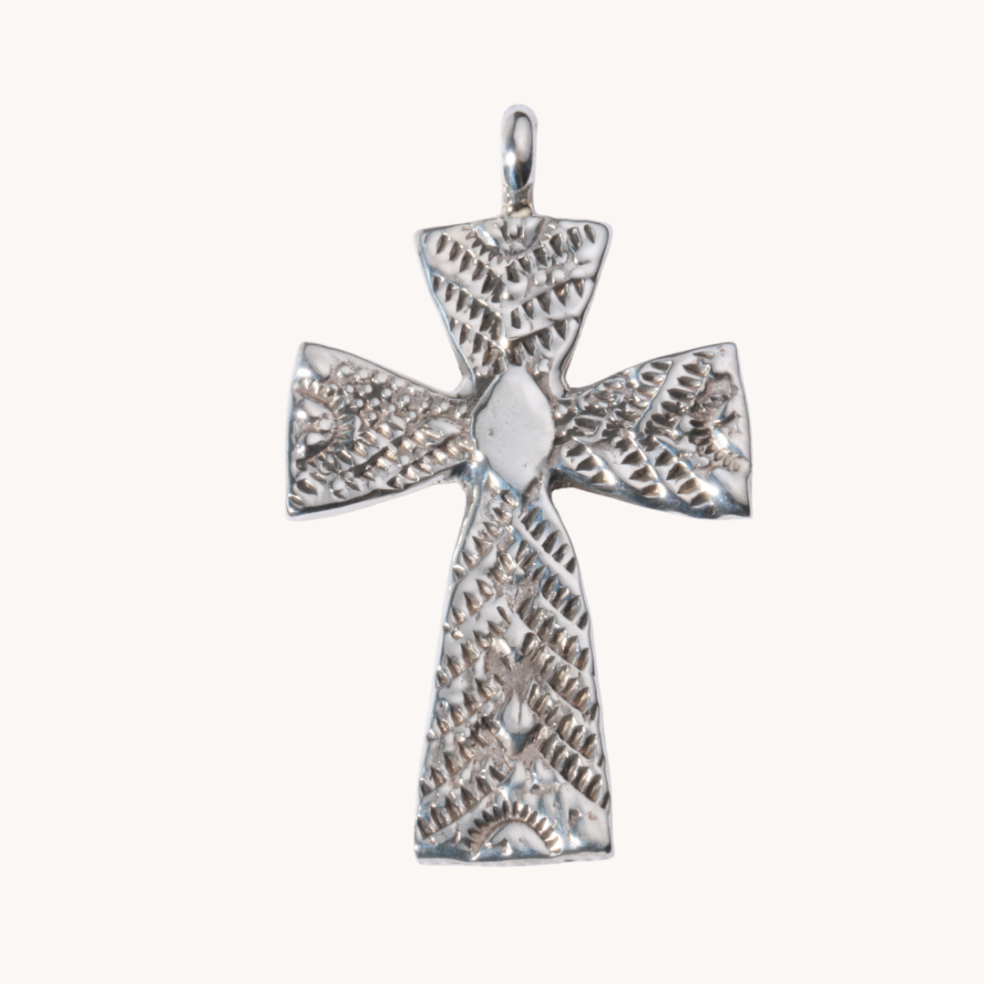 Hand-Stamped Cross Pendant