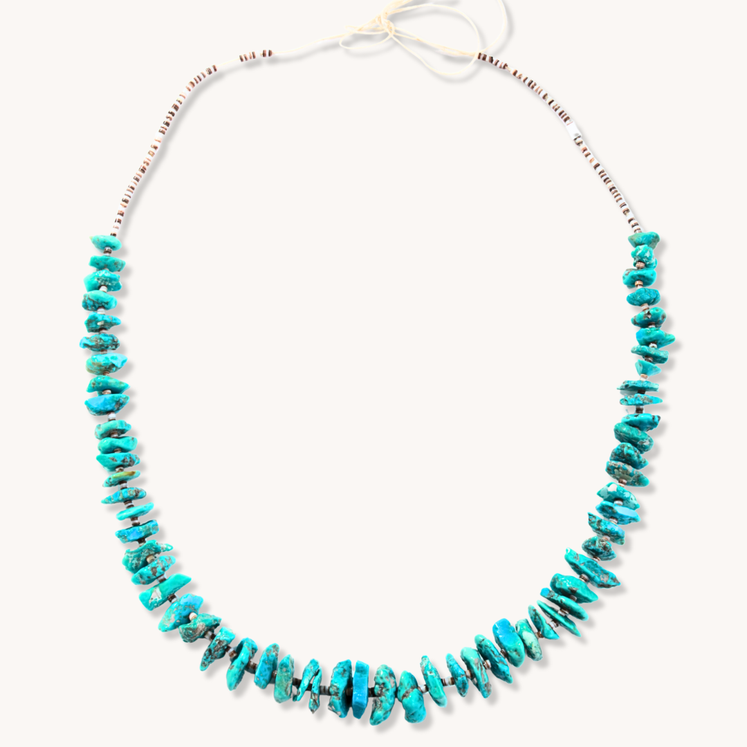 Turquoise Nugget & Heishe Beads Necklace