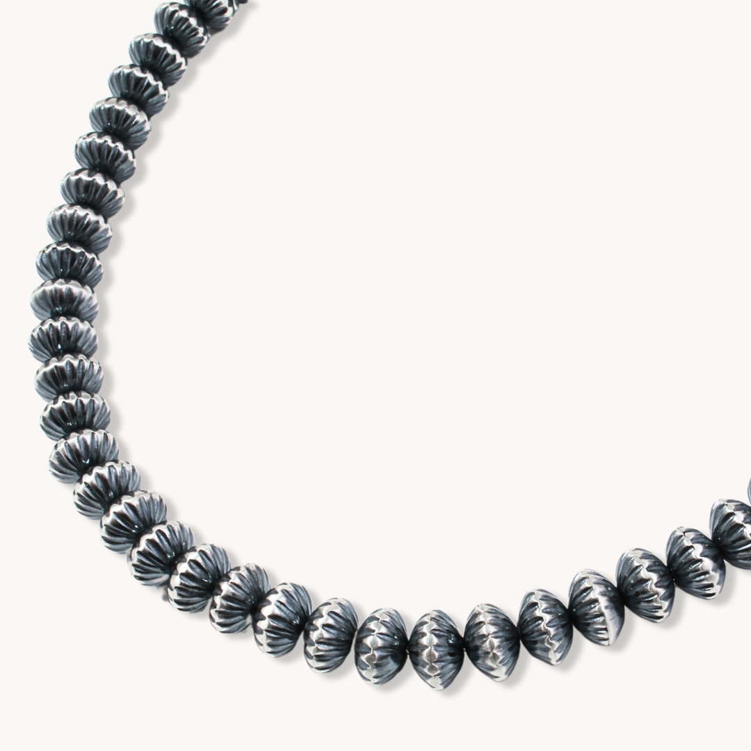 Handmade Fluted Navajo Pearls Necklace