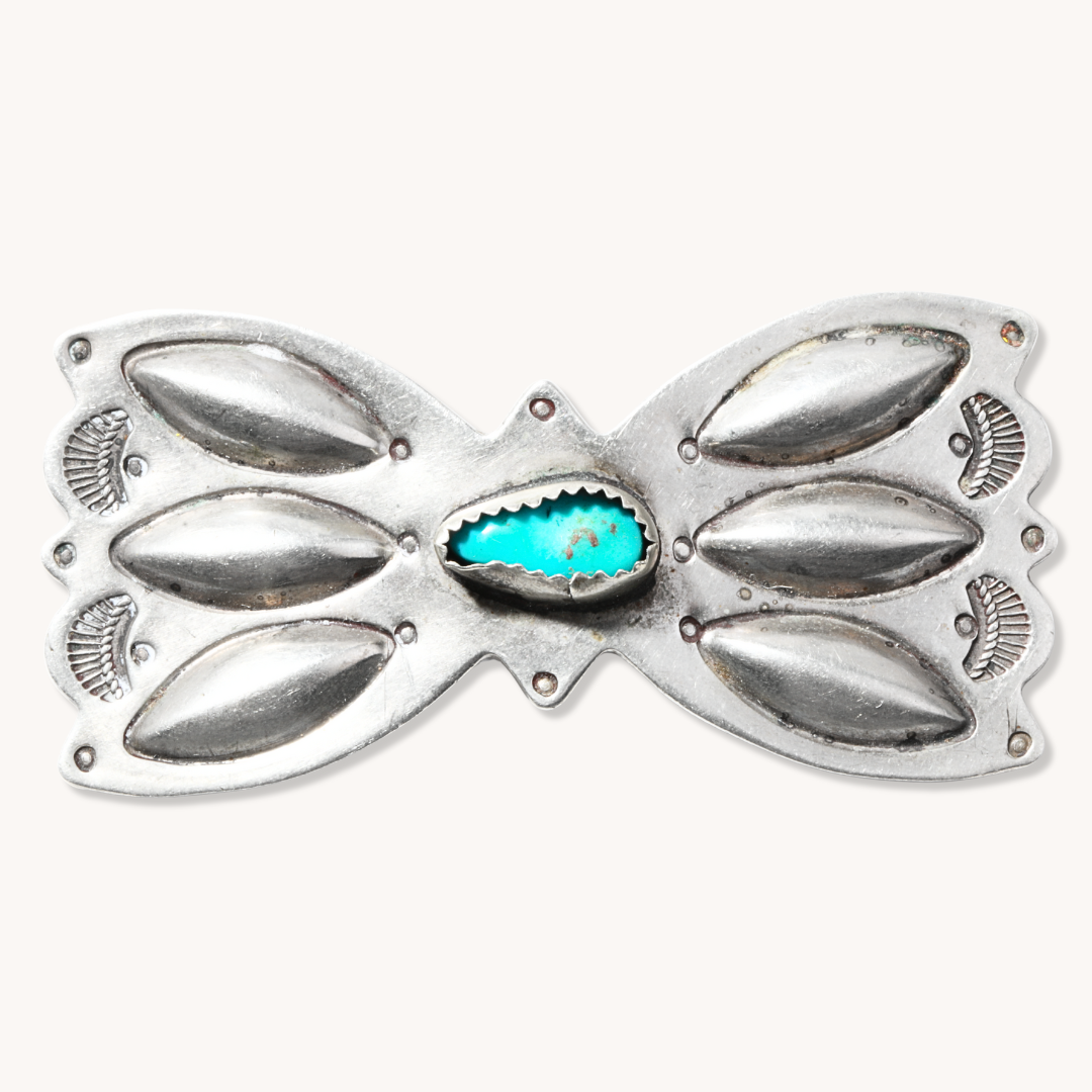 Butterfly Concho Pin with Turquoise