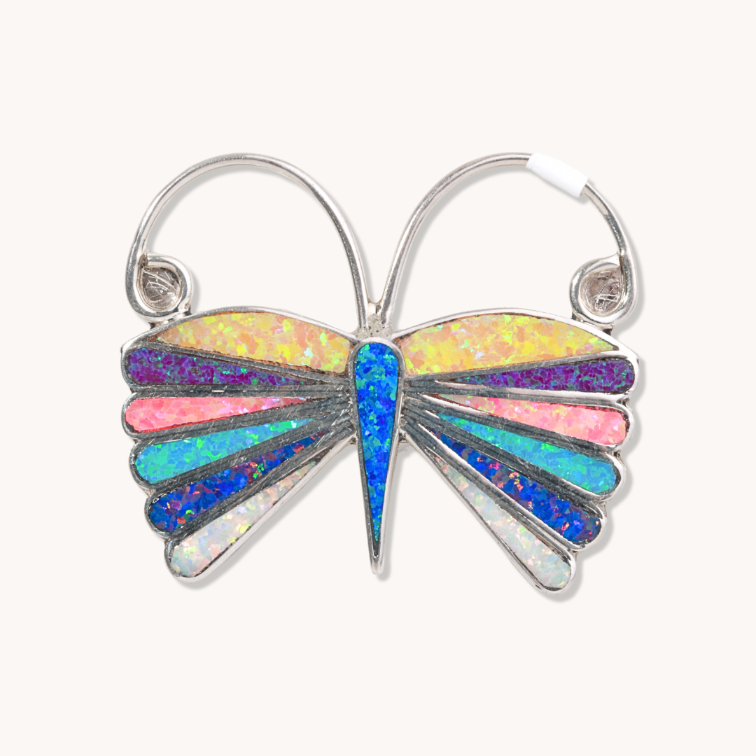 Multicolor Opal Butterfly Pins