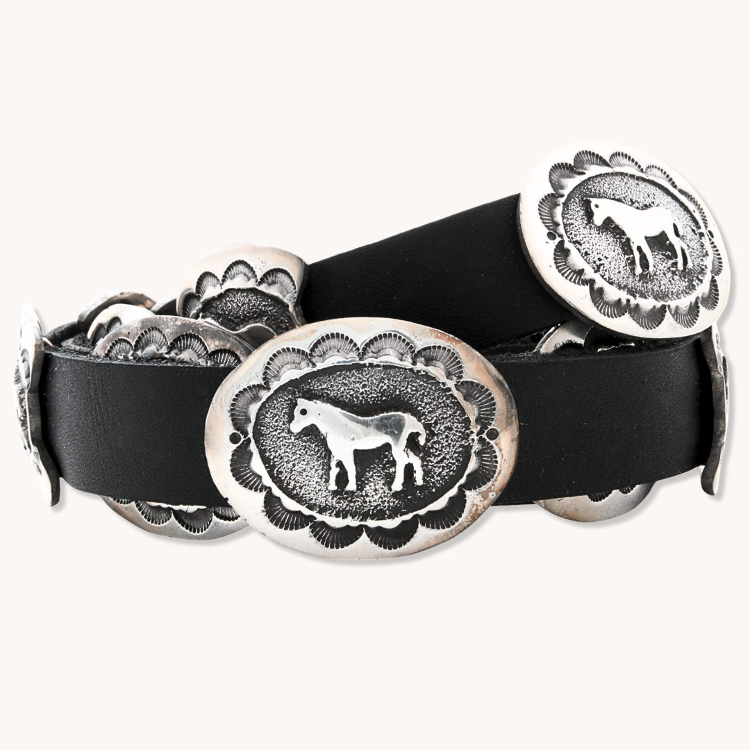 Horse Overlay Concho Belt