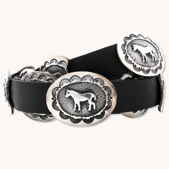 Horse Overlay Concho Belt
