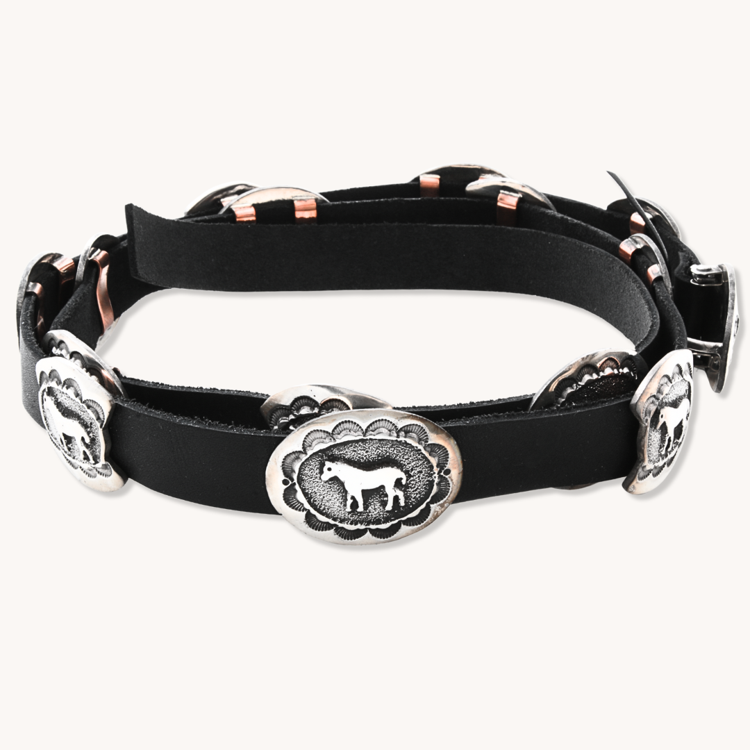 Horse Overlay Concho Belt