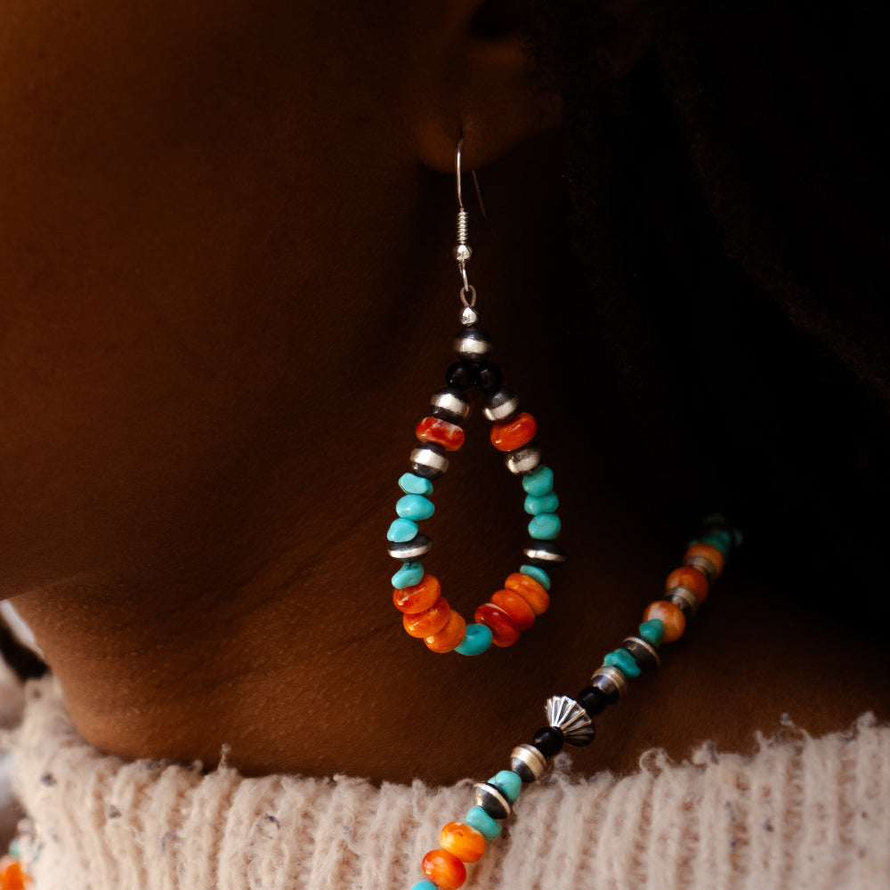 Bead Maiden: Southwest Skies Multi-Bead Dangle Earrings