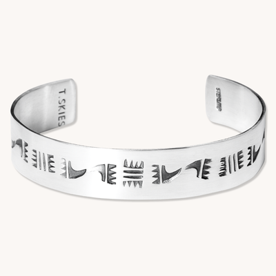 Stamp Dancer: Bears Journey Cuff Bracelet — hand-stamped sterling silver