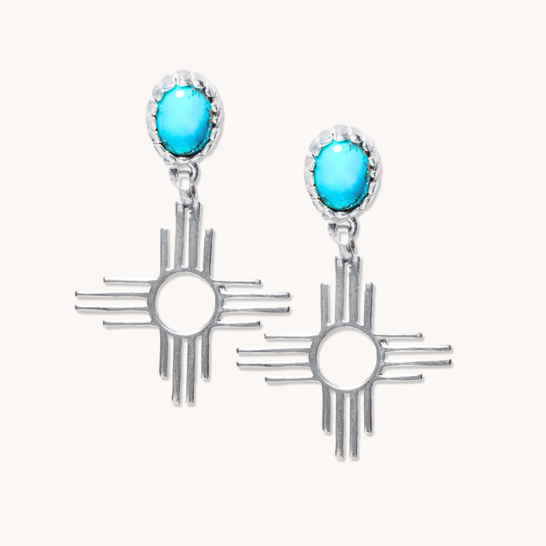Turquoise Zia Drop Earrings, Shop Turquoise Earrings by TSkies – T