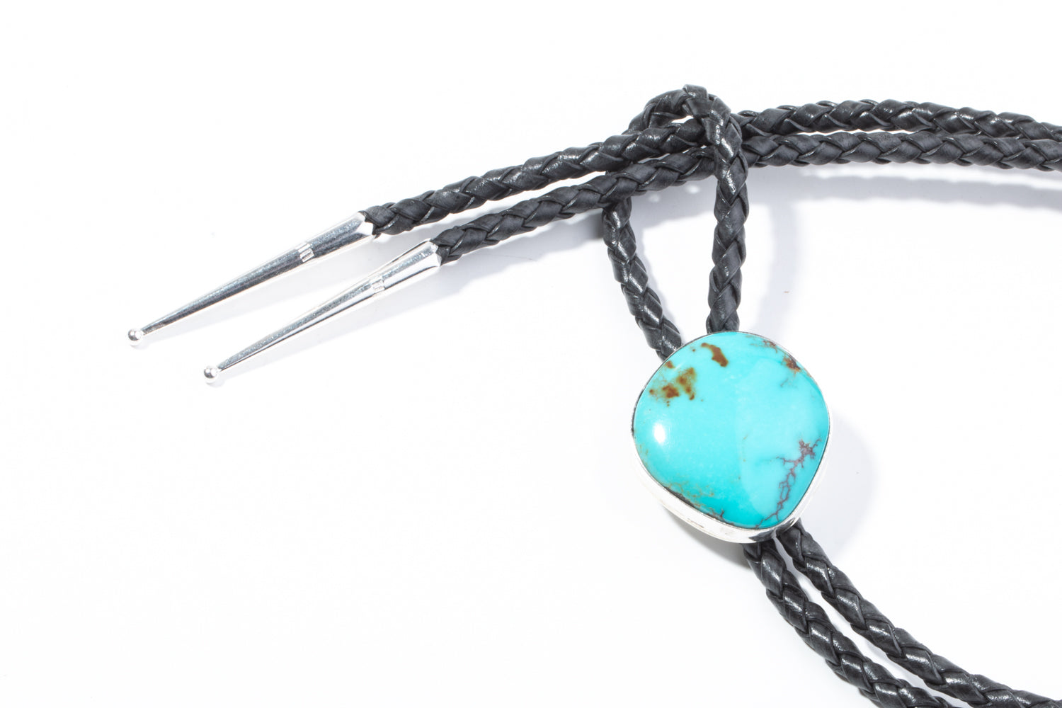 Natural Turquoise Bolo Tie (by Mildred Parkhurst)