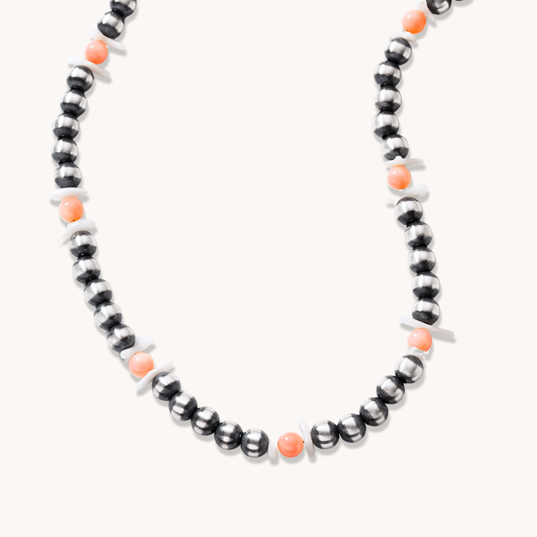 Silver Bead Necklace, Shop Coral Bead Necklace by TSkies – T.Skies