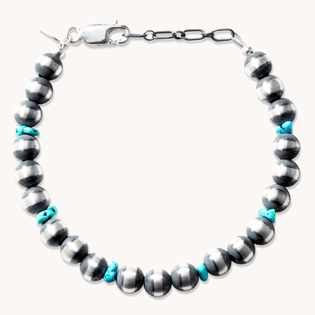 Desert Blossom: Turquoise Grand Pearls Bracelet (7mm)