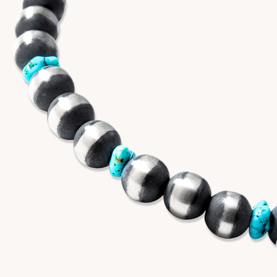 Desert Blossom: Turquoise Grand Pearls Bracelet (7mm)