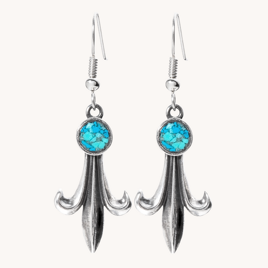 Desert Blossom: Turquoise Corn Blossom Earrings