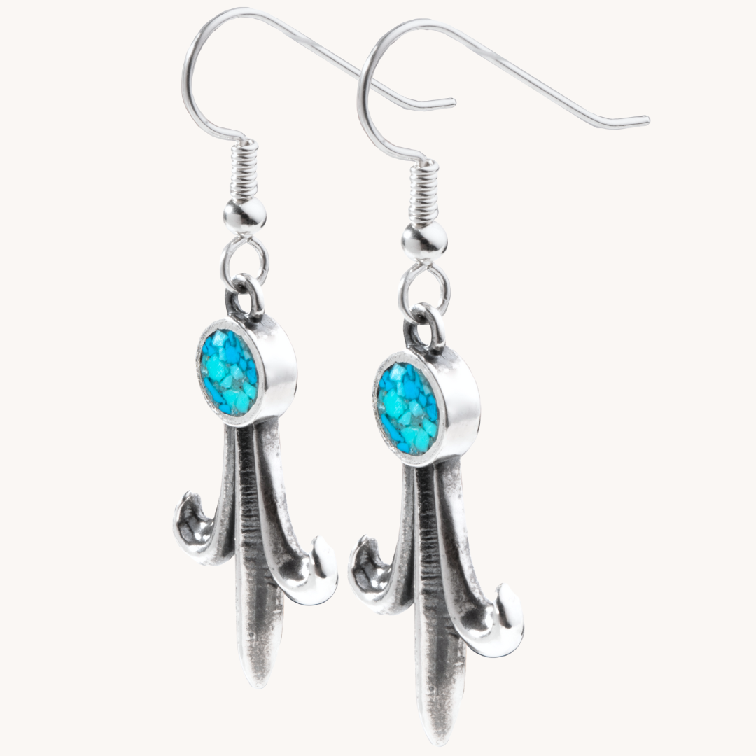 Desert Blossom: Turquoise Corn Blossom Earrings