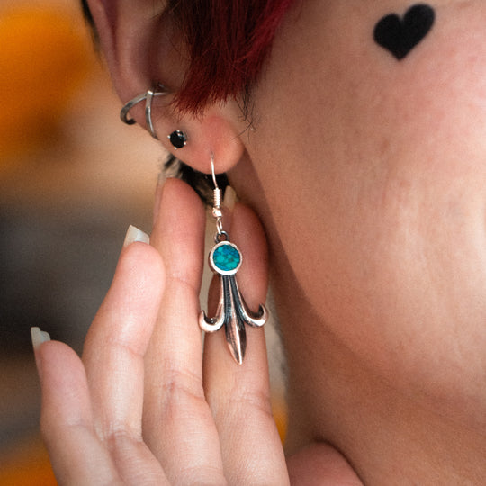 Desert Blossom: Turquoise Corn Blossom Earrings