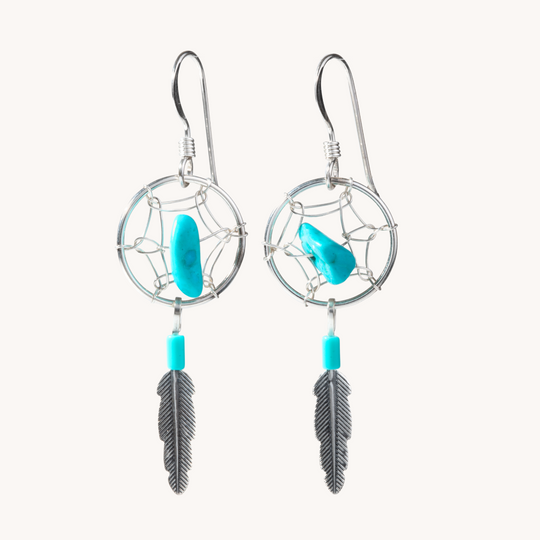 Turquoise Dreamcatcher Earrings