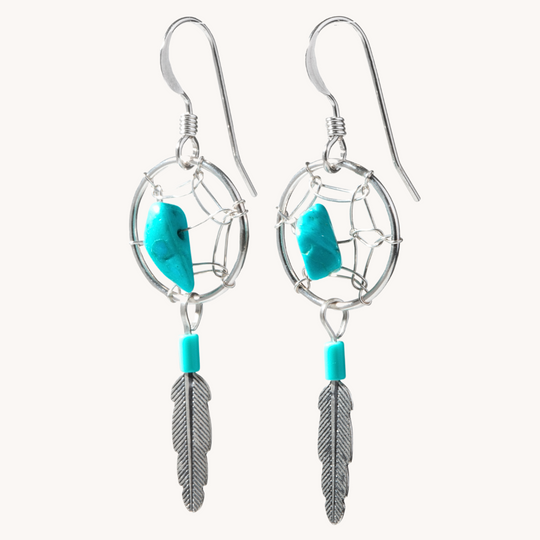 Turquoise Dreamcatcher Earrings