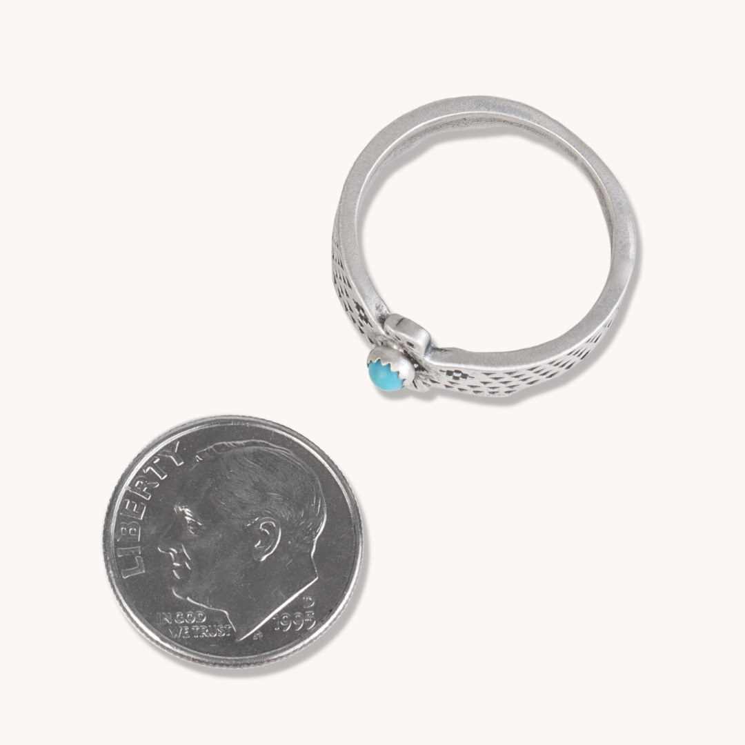 Sterling Silver and Turquoise Band Ring