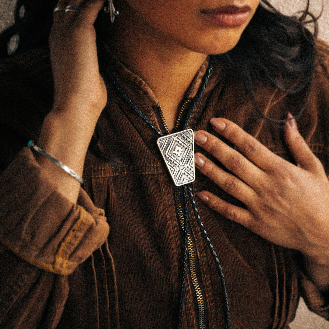 SkyWeaver: Silver Shepard Bolo Tie