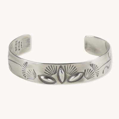 Stamp Dancer: Yucca Cuff Bracelet — hand-stamped sterling silver
