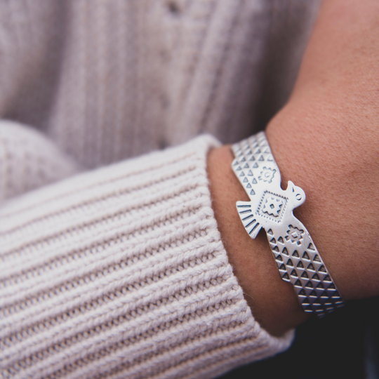 Sterling Silver Southwest Cuff Bracelet