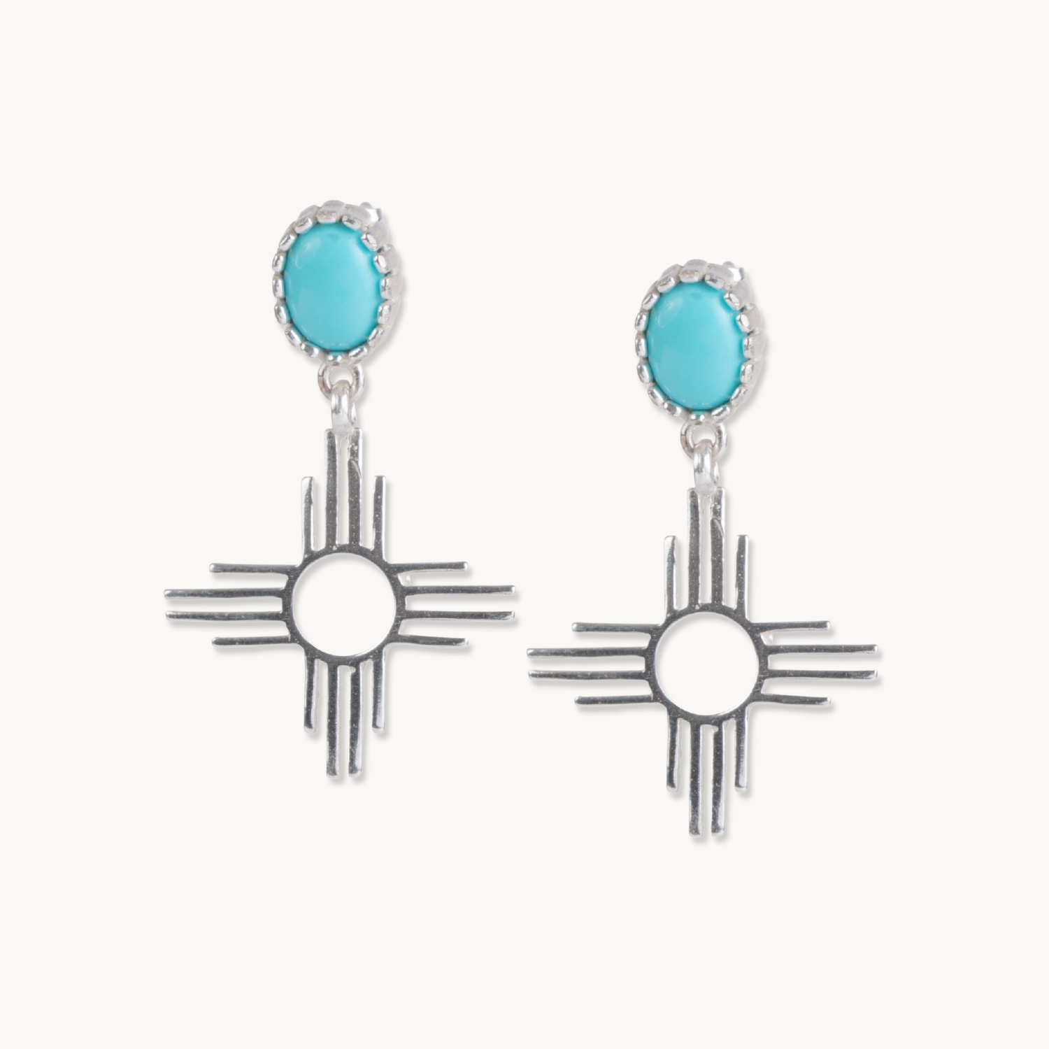 Turquoise Zia Drop Earrings by TSkies