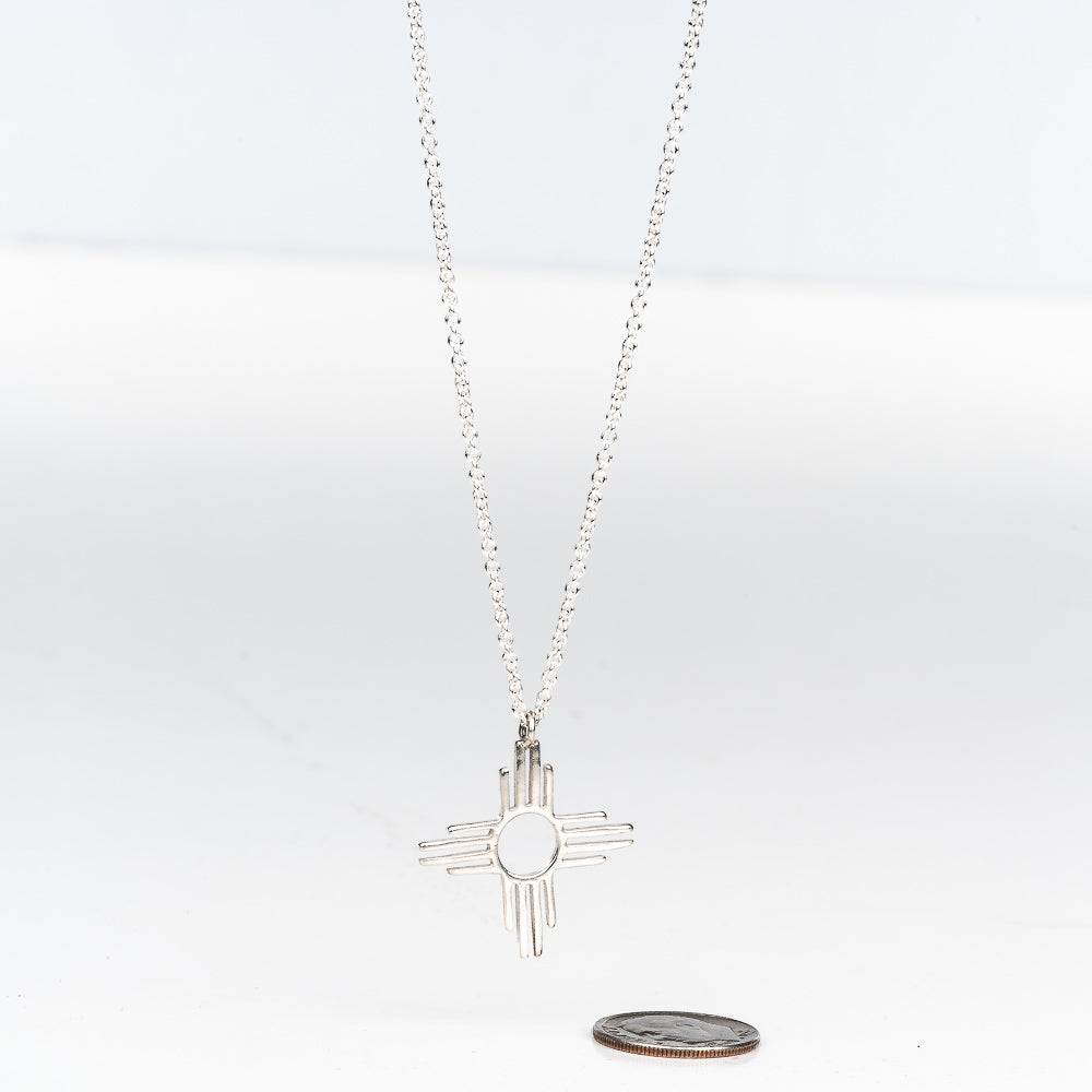 Sterling Silver Zia Symbol Necklace | T.Skies Jewelry
