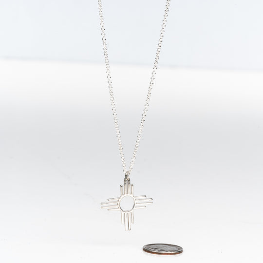 Sterling Silver Zia Symbol Necklace | T.Skies Jewelry