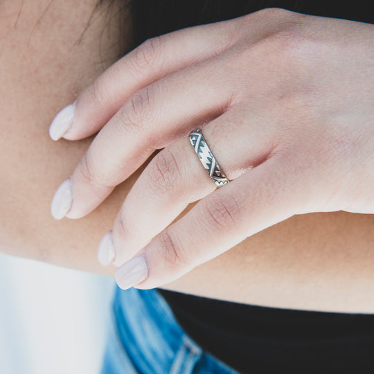 Silver Geometric Band