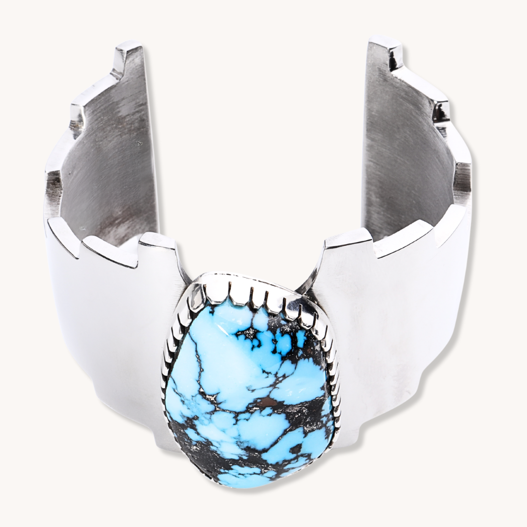 Stainless Steel Cuff with Turquoise