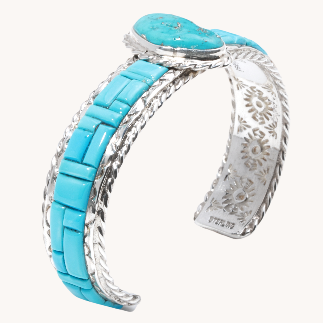 Turquoise Inlay Cuff Bracelet