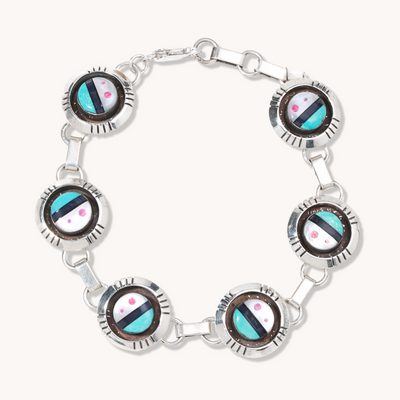 Zuni Inlay Chain Bracelet
