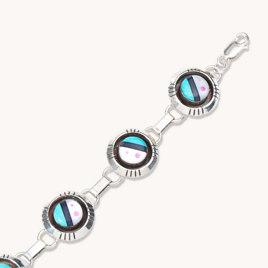 Zuni Inlay Chain Bracelet