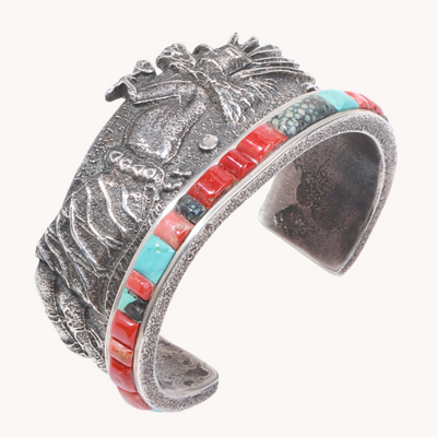 Kachina Dancer Turquoise Cuff Bracelet