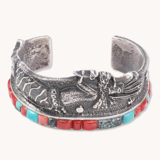 Kachina Dancer Turquoise Cuff Bracelet