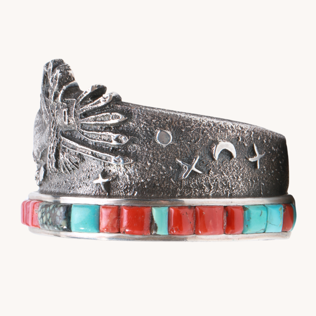 Kachina Dancer Turquoise Cuff Bracelet