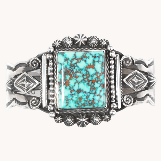 Square Turquoise Statement Cuff