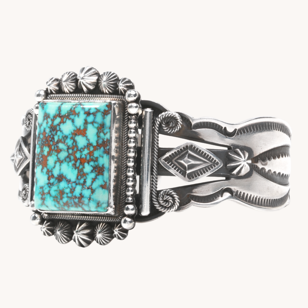 Square Turquoise Statement Cuff