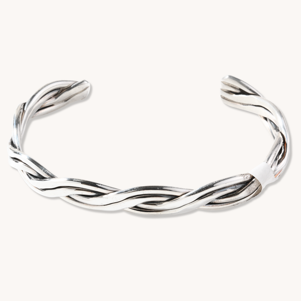 Tahe Braided Silver Bracelets