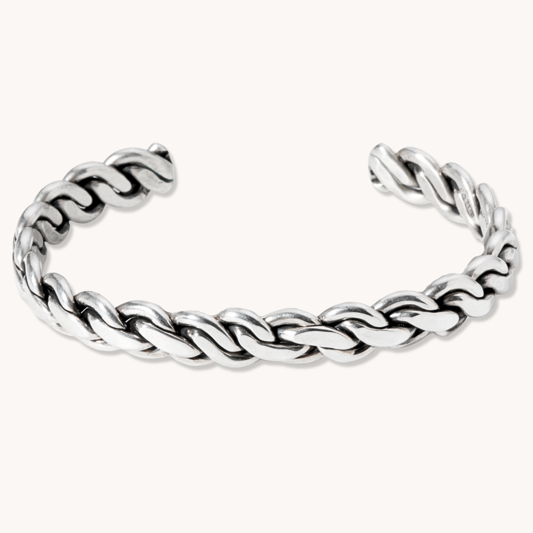 Braided Sterling Silver Cuff Bracelet