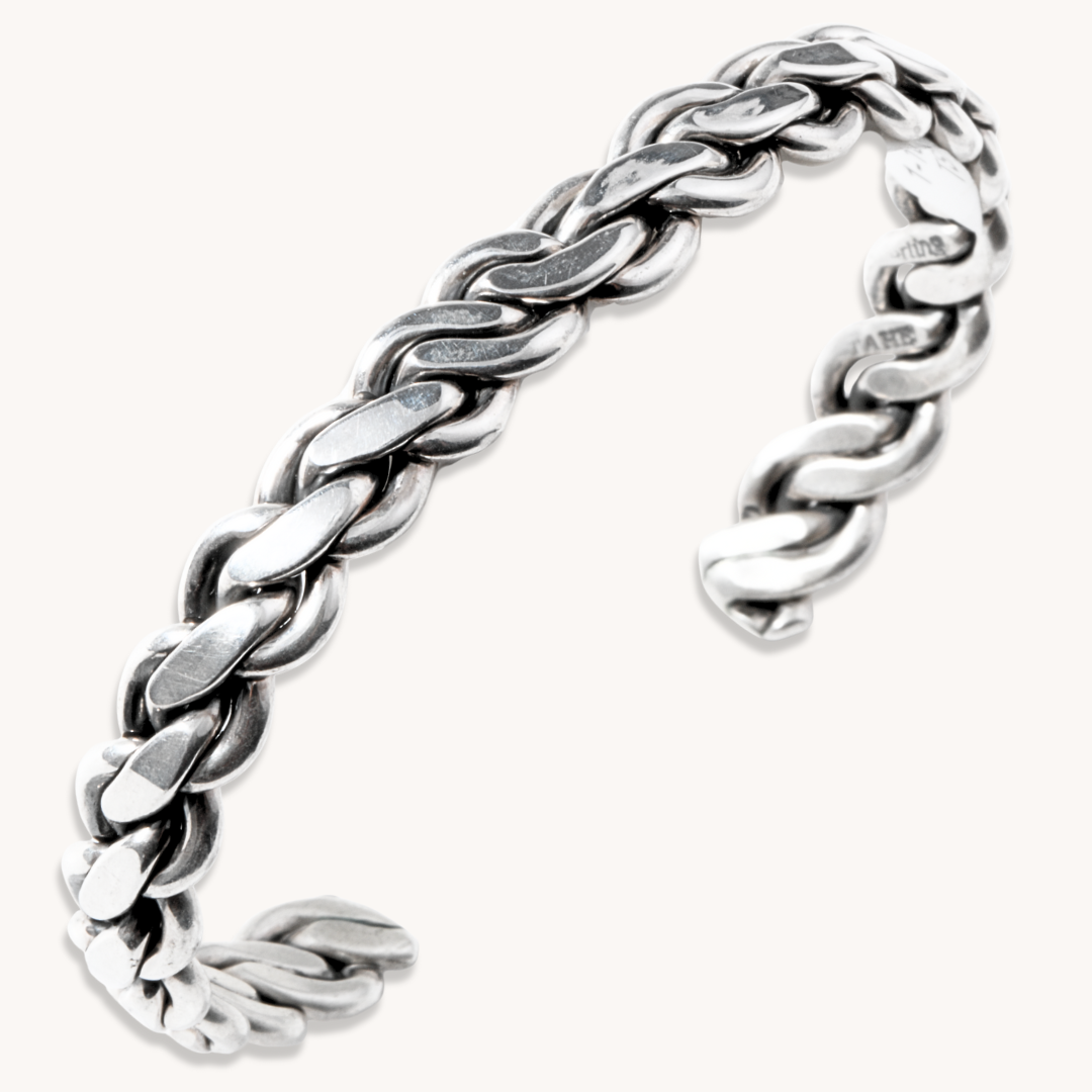 Braided Sterling Silver Cuff Bracelet