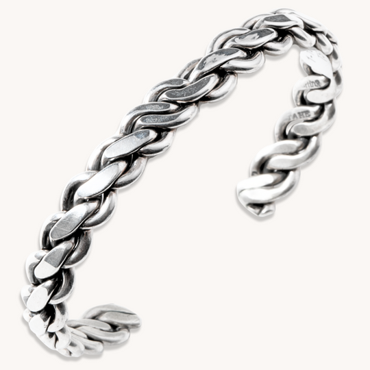 Braided Sterling Silver Cuff Bracelet