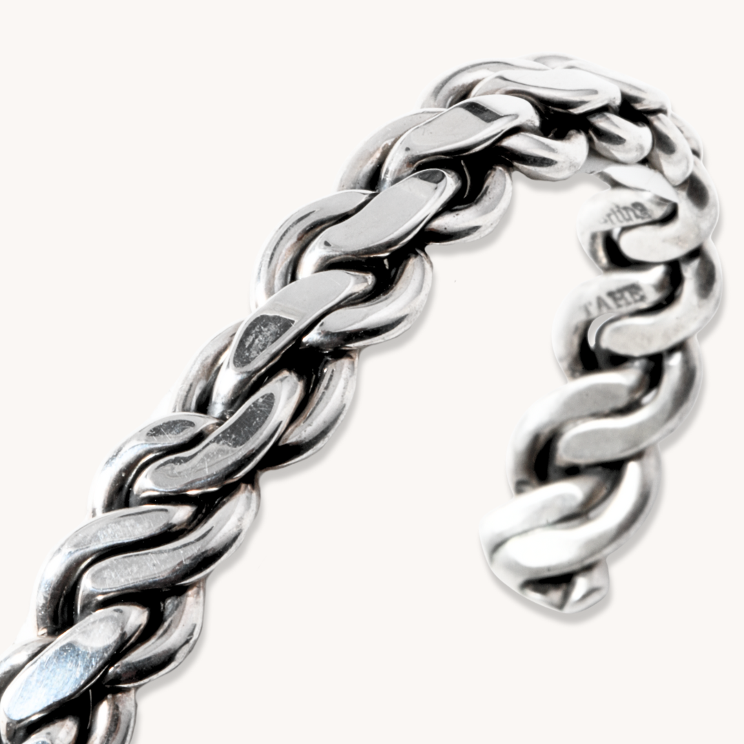 Braided Sterling Silver Cuff Bracelet