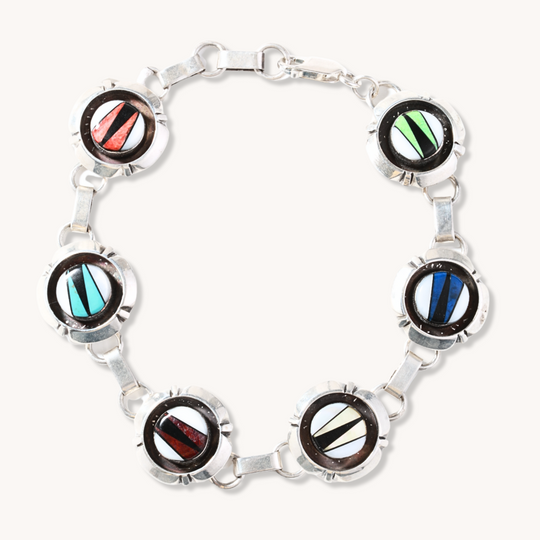 Navajo Inlay Chain Bracelet