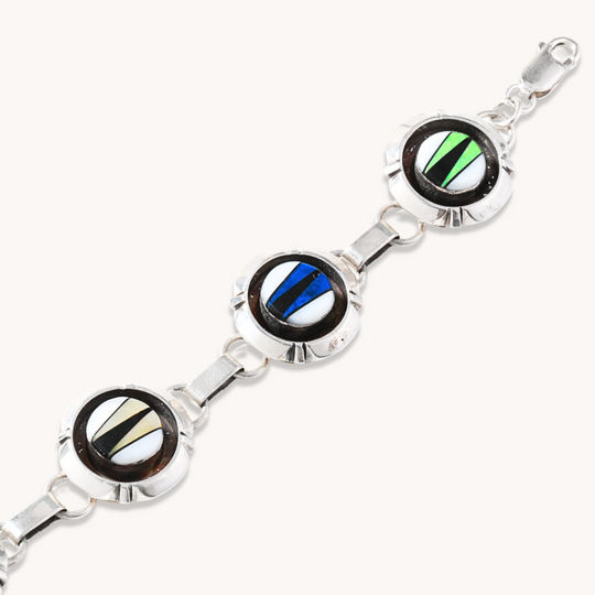 Navajo Inlay Chain Bracelet