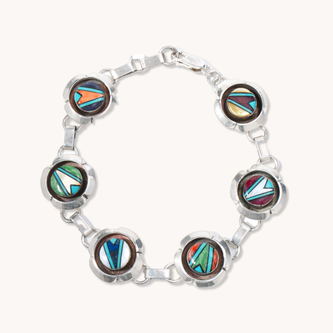 Zuni Inlay Chain Bracelet